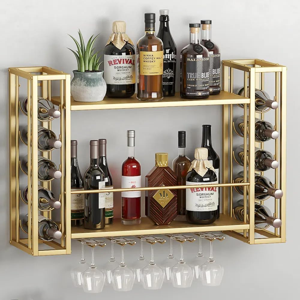 Home Bar Shelves - Wall Mounted Wine Rack, Wine Rack