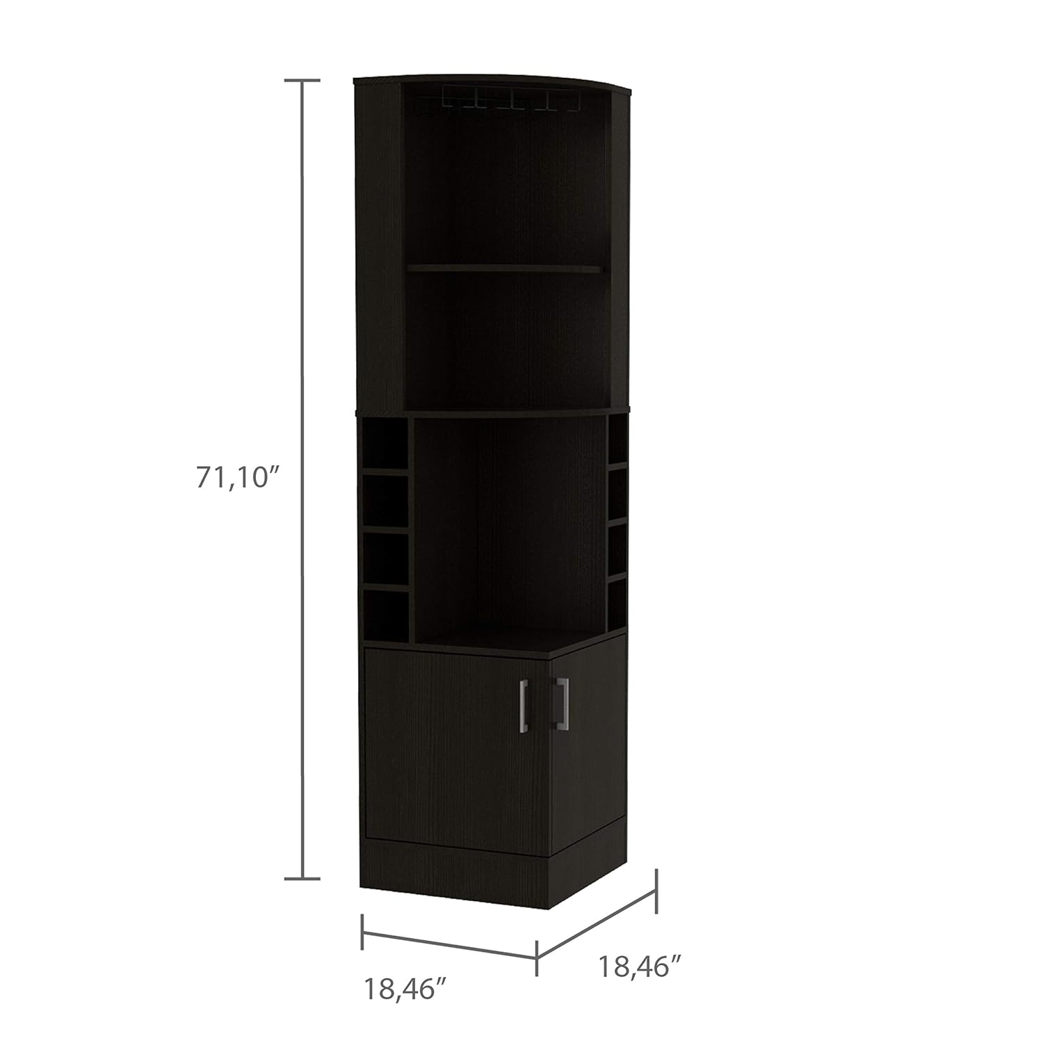 Corner Bar Cabinet with 2 Shel - Home Bar And Cabinet 评论和价格