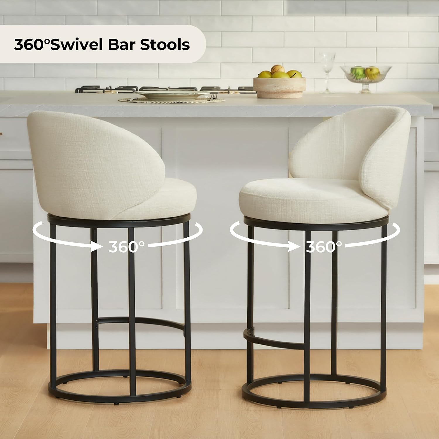 Upholstered Swivel Bar Stools  - Home Bar Stools 评论和价格
