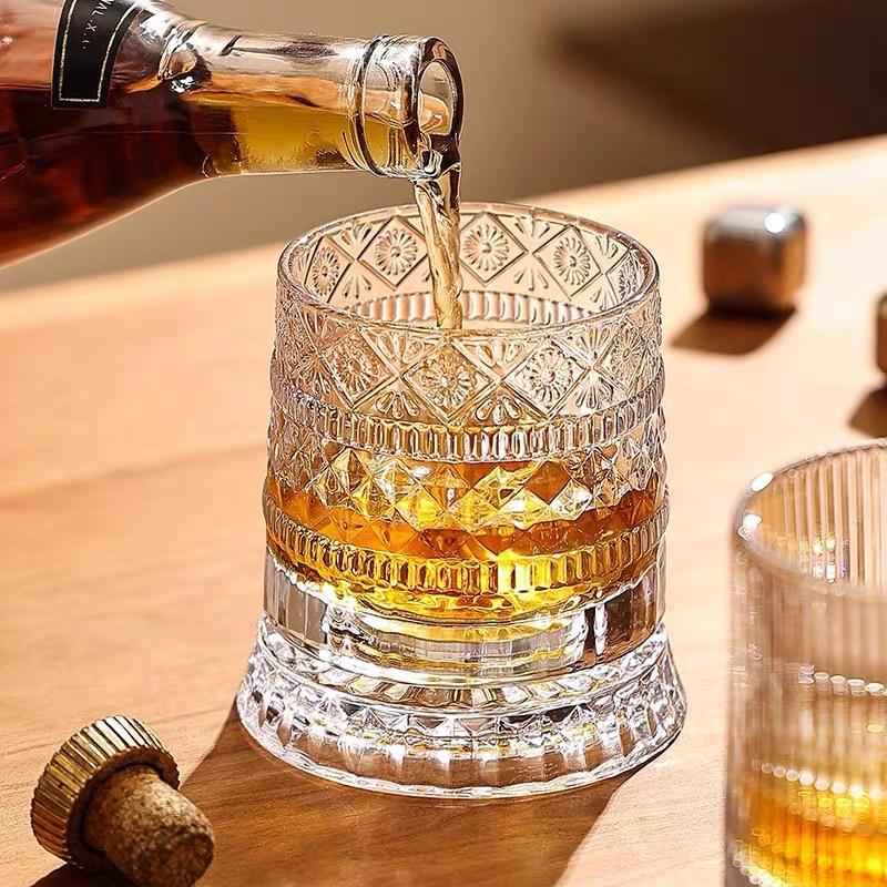 Whiskey Glasses Rotating Whisk - Highball Glass Set 评论和价格
