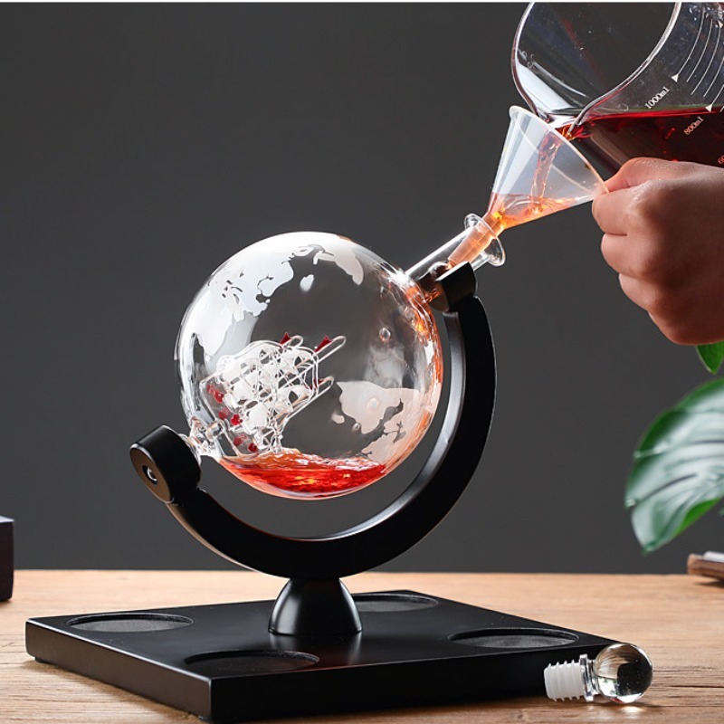 Decorative Globe Wine Decanter - Home Bar Stand 评论和价格