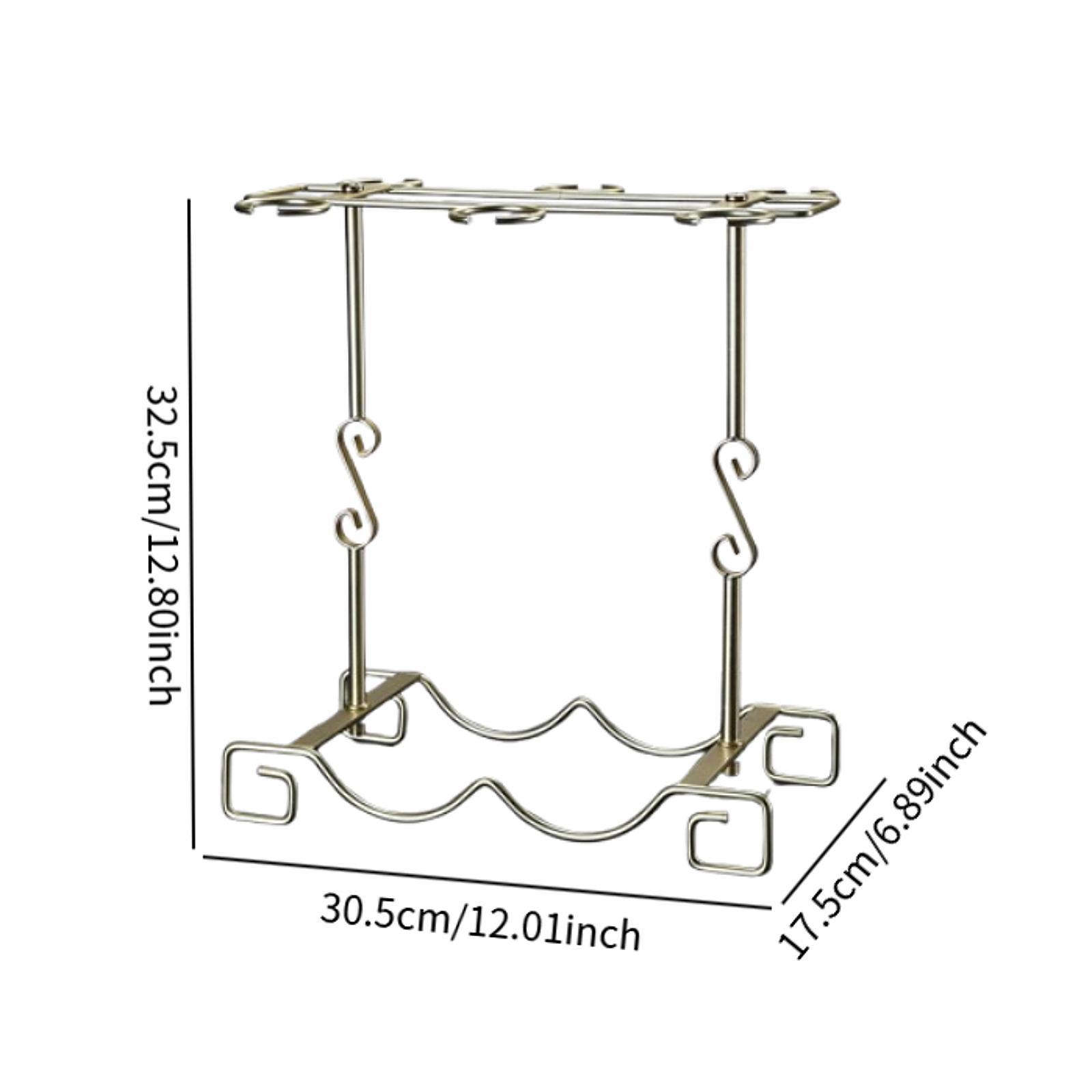 Tabletop Goblet Holder Iron Wi - Home Bar Stand 评论和价格