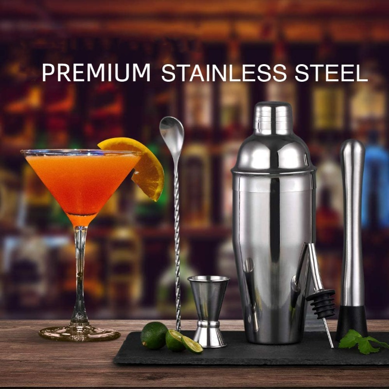 5-Piece Stainless Steel Bar Mi - Boston Shaker Set 评论和价格